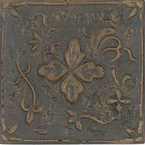Tesoro Tesoro Quadrifoglio Tozzetto Iron Gold 4 X 4 Tile  &  Stone