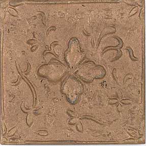 Tesoro Tesoro Quadrifoglio Tozzetto Bronze Gold 4 X 4 Tile  &  Stone