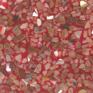 Fritztile Fritztile Vibrant Pearl Vp5500 3 / 16 Thick Passionate Red Tile  &  Stone