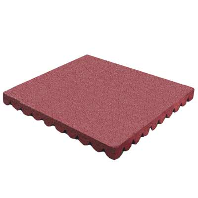 RB Rubber Products Rb Rubber Products Bounce Back - 4-5 Feet Fall Tile Bounce Back Safety Red Rubber