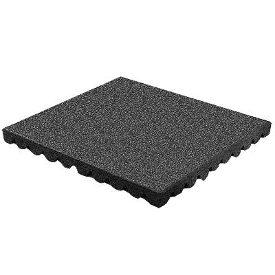 RB Rubber Products Rb Rubber Products Bounce Back - 6 Feet Fall Tile Bounce Back Safety Black Rubber