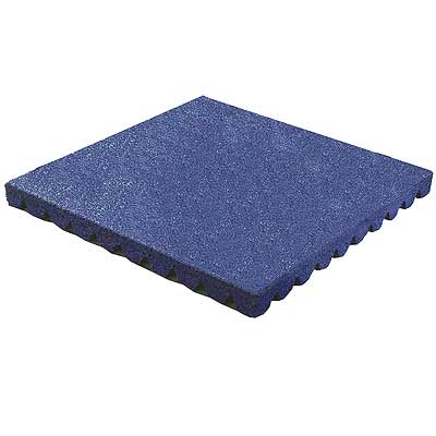 RB Rubber Products Rb Rubber Products Bounce Back - 9-10 Feet Fall Tile Bounce Back Safety Blue Rubber