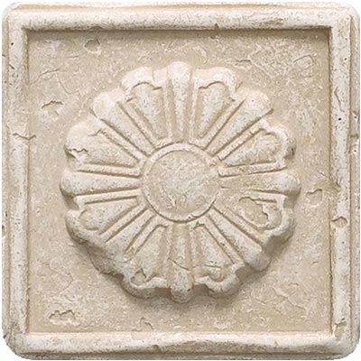 Questech Questech Dorset Classics - Travertine Rosette Dot Tile  &  Stone