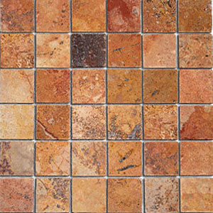 Caribe Stone Caribe Stone Mexican Tumbled Travertine Mosaic Ambrato Tile  &  Stone