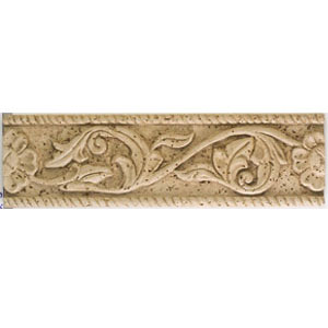 Mohawk Mohawk Artistic Collection - Accent Statements - Travertine Resin Flower Vine Accent Strip Tile  &  Stone