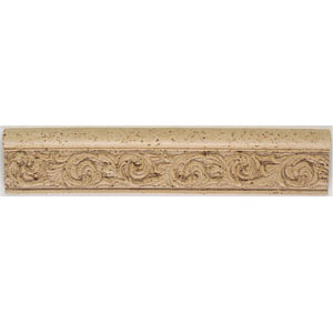 Mohawk Mohawk Artistic Collection - Accent Statements - Travertine Resin Leaf Relief Chair Rail Tile  &  Stone