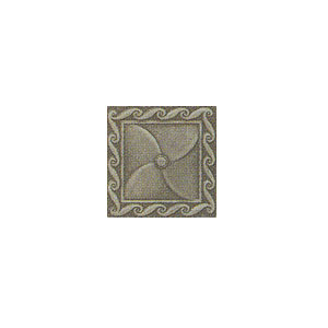 Mohawk Mohawk Artistic Collection - Accent Statements - Metals Vintage Pewter Scrollwork Insert Tile  &  Stone