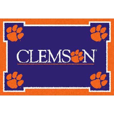 Logo Rugs Logo Rugs Clemson University Clemson Area Rug 4 X 6 Area Rugs