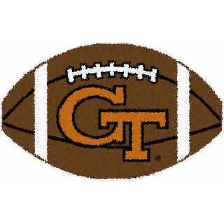 Logo Rugs Logo Rugs Georgia Tech University Georgia Tech Football 2 X 2 Area Rugs