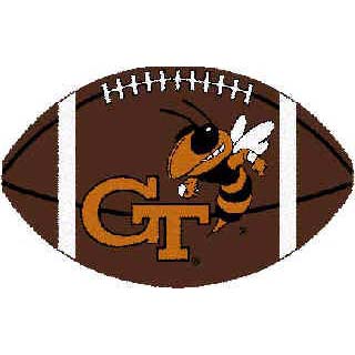Logo Rugs Logo Rugs Georgia Tech University Georgia Tech Football 3 X 6 Area Rugs