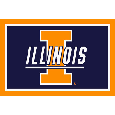 Logo Rugs Logo Rugs Illinois University Illinois Area Rug 4 X 6 Area Rugs