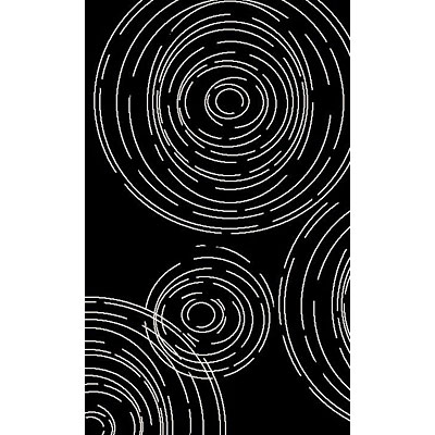 Kane Carpet Kane Carpet After Hours 2 X 3 Orbit White On Black Area Rugs