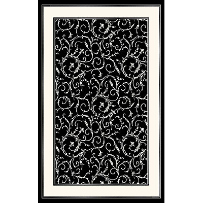 Kane Carpet Kane Carpet After Hours 2 X 3 Scroll White On Black Area Rugs
