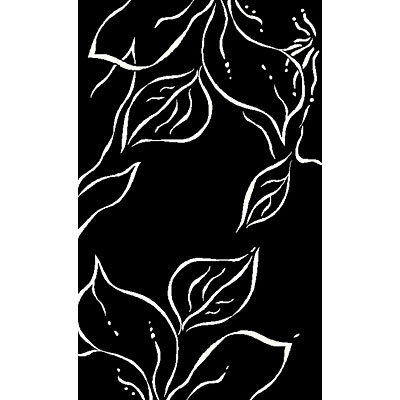 Kane Carpet Kane Carpet After Hours 2 X 8 Runner Leaf White On Black Area Rugs