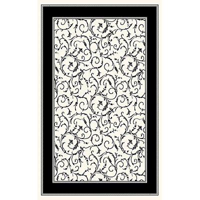 Kane Carpet Kane Carpet After Hours 2 X 8 Runner Scroll Black On White Area Rugs