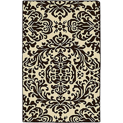 Harounian Rugs International Harounian Rugs International Damask 8 X 10 Ivory / black Area Rugs