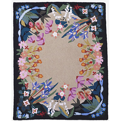 American Cottage Rugs American Cottage Rugs Floral Garden 6 X 9 Floral Garden Khaki Area Rugs