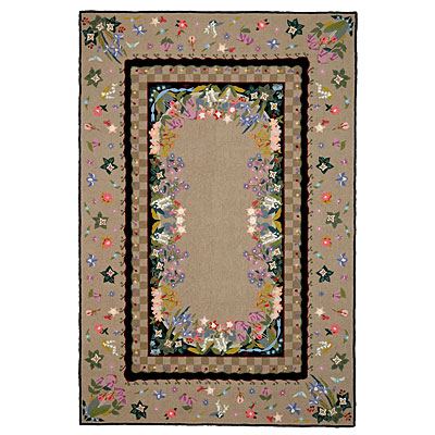 American Cottage Rugs American Cottage Rugs Floral Garden 6 X 9 Floral Garden Khaki Area Rugs