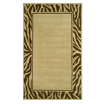 Nejad Rugs Nejad Rugs African Safari 3 X 6 Zebra Border Beige / brown Area Rugs