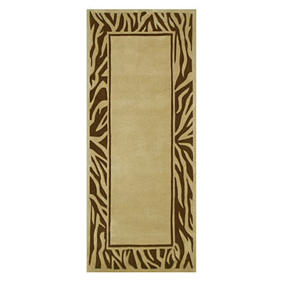 Nejad Rugs Nejad Rugs African Safari 3 X 12 Runner Zebra Border Beige / brown Area Rugs