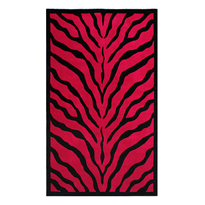 Nejad Rugs Nejad Rugs African Safari 4 X 6 Zebra Red / black Area Rugs