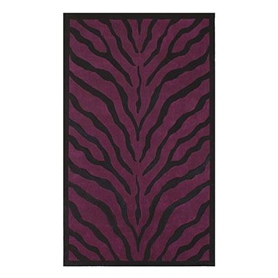 Nejad Rugs Nejad Rugs African Safari 5 X 8 Zebra Purple / black Area Rugs