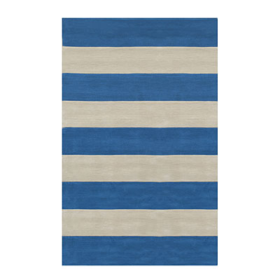 Nejad Rugs Nejad Rugs Boardwalk Stripes 5 X 8 Blue / ivory Area Rugs