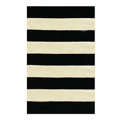 Nejad Rugs Nejad Rugs Boardwalk Stripes 3 X 6 Black / ivory Area Rugs