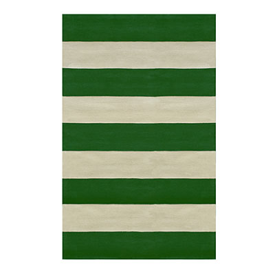 Nejad Rugs Nejad Rugs Boardwalk Stripes 3 X 6 Emerald / ivory Area Rugs