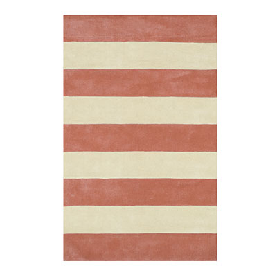 Nejad Rugs Nejad Rugs Boardwalk Stripes 3 X 6 Light Coral / ivory Area Rugs