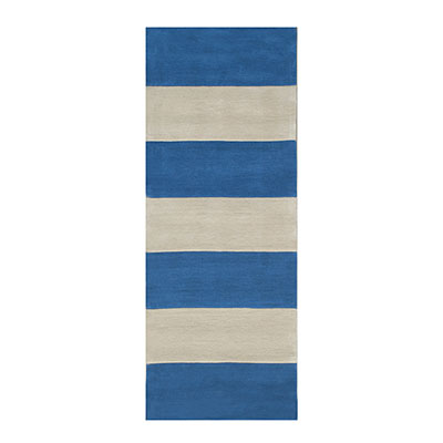 Nejad Rugs Nejad Rugs Boardwalk Stripes 3 X 8 Runner Blue / ivory Area Rugs