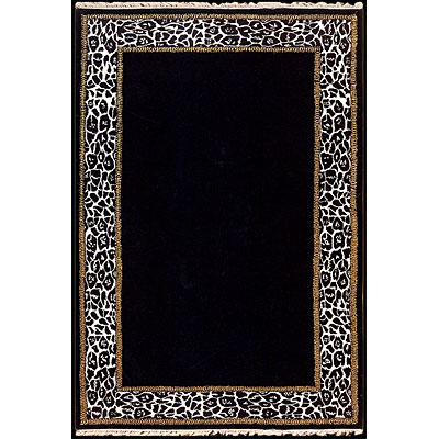 Nejad Rugs Nejad Rugs African Safari 3 X 5 Animal Skin Border Black / off White Area Rugs