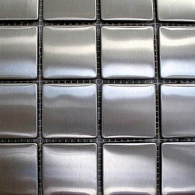 Diamond Tech Glass Diamond Tech Glass Metal Series Mosaic Medium Square Tile  &  Stone