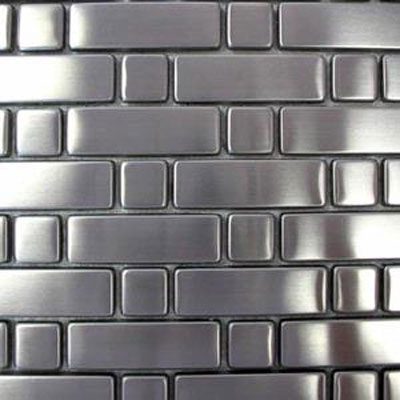 Diamond Tech Glass Diamond Tech Glass Metal Series Mosaic Rectangle Square Tile  &  Stone