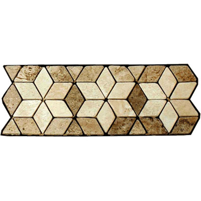 Caribe Stone Caribe Stone Decorative Borders - Travertine Star Noce Tile  &  Stone