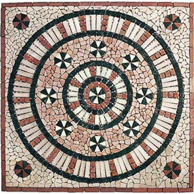 Alfagres Alfagres Tumbled Marble Medallions Medallions Rojo Vselva Bot Fr081
