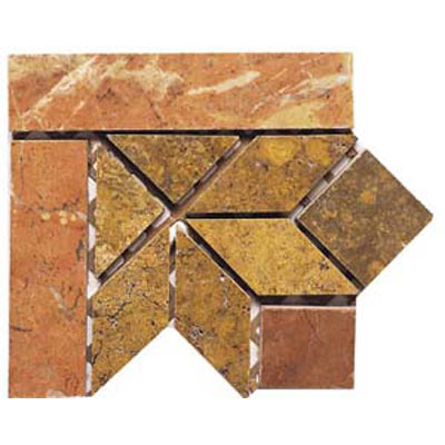 Alfagres Alfagres Tumbled Marble Troya Series Troya Rojo Dorado Th3061