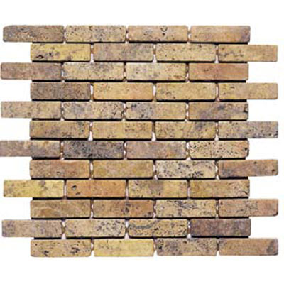 Alfagres Alfagres Tumbled Marble Brick Patterns 1 X 2 Brick Dorado Pc668