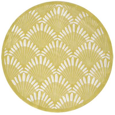 Nejad Rugs Nejad Rugs Shells Nouveau 6 Round Sand Area Rugs