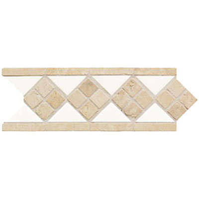 Mohawk Mohawk Artistic Collection - Accent Statements - Ceramic Matte Star White Diamond Ceramic  &  Tumbled Stone Tile  &  Stone