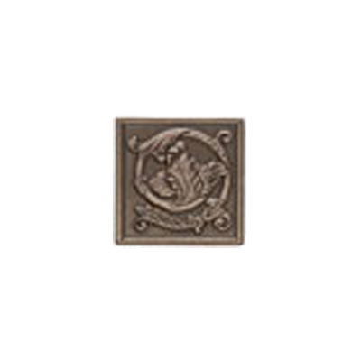 Mohawk Mohawk Artistic Collection - Accent Statements - Metals Vintage Bronze Scrolling Leaf Decorative Insert Tile  &  Stone