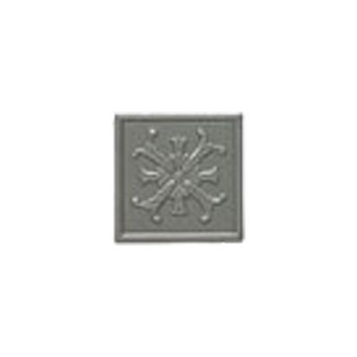 Mohawk Mohawk Artistic Collection - Accent Statements - Metals Vintage Pewter Fiore Decorative Insert Tile  &  Stone