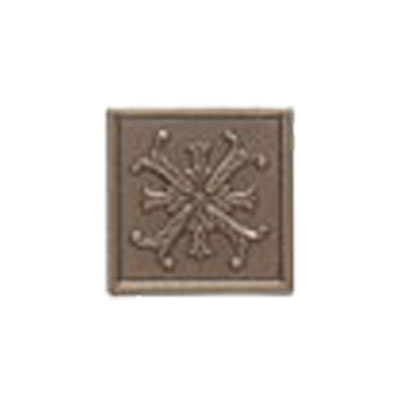 Mohawk Mohawk Artistic Collection - Accent Statements - Metals Vintage Bronze Fiore Decorative Insert Tile  &  Stone