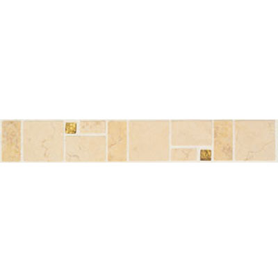 Mohawk Mohawk Artistic Collection - Accent Statements - Stone Noce Bucaro Decorative Tumbled Border Tile  &  Stone
