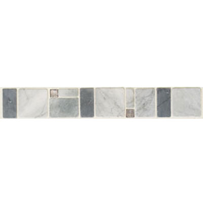 Mohawk Mohawk Artistic Collection - Accent Statements - Stone Grigio Blu Bucaro Decorative Tumbled Border Tile  &  Stone