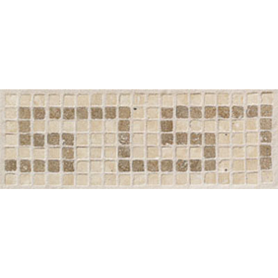Mohawk Mohawk Artistic Collection - Accent Statements - Stone Sand Walnut Greek Key Border Tile  &  Stone