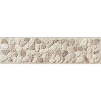 Mohawk Mohawk Artistic Collection - Accent Statements - Stone Sand Walnut Pebble Border Tile  &  Stone