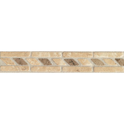 Mohawk Mohawk Artistic Collection - Accent Statements - Stone Mocha Beige Rope Border Tile  &  Stone