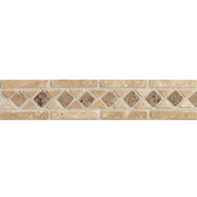 Mohawk Mohawk Artistic Collection - Accent Statements - Stone Beige Mocha Diamond Border Tile  &  Stone