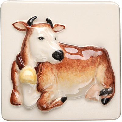 Original Style Original Style A La Ferme Clematis 4 X 4 Cow Tile  &  Stone